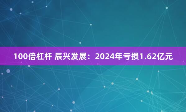 100倍杠杆 辰兴发展：2024年亏损1.62亿元