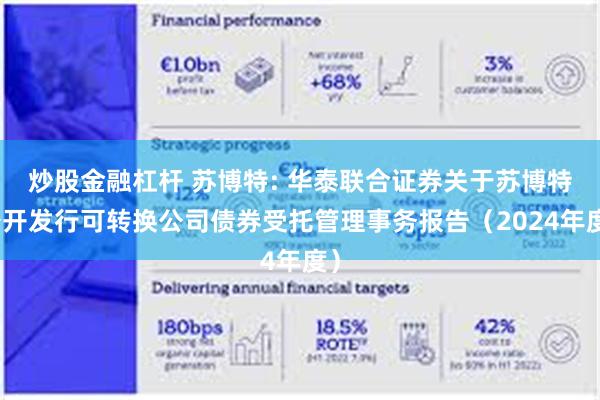 炒股金融杠杆 苏博特: 华泰联合证券关于苏博特公开发行可转换公司债券受托管理事务报告(2024年度)